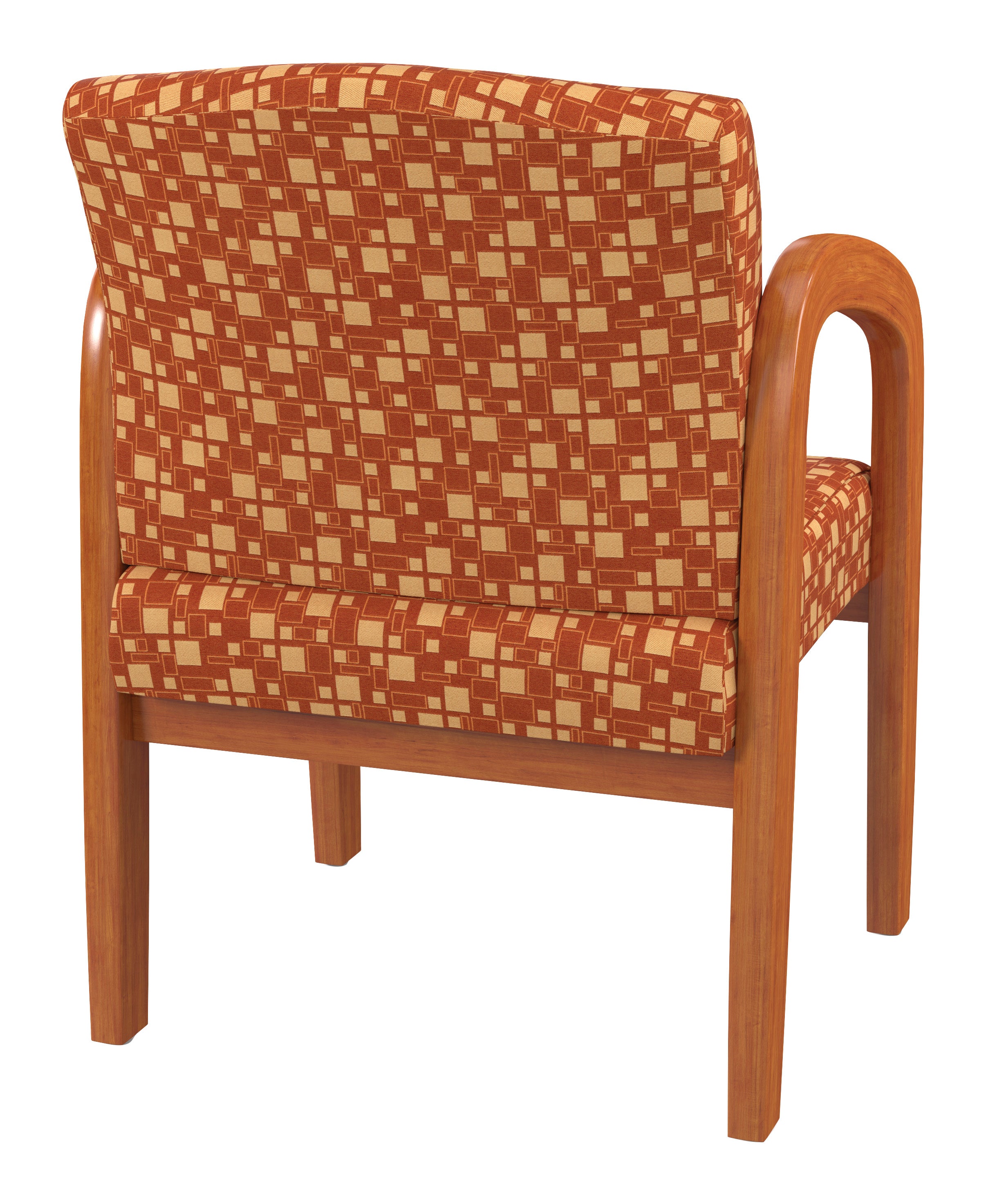 Medium Oak Finish Wood Visitor Chair 2